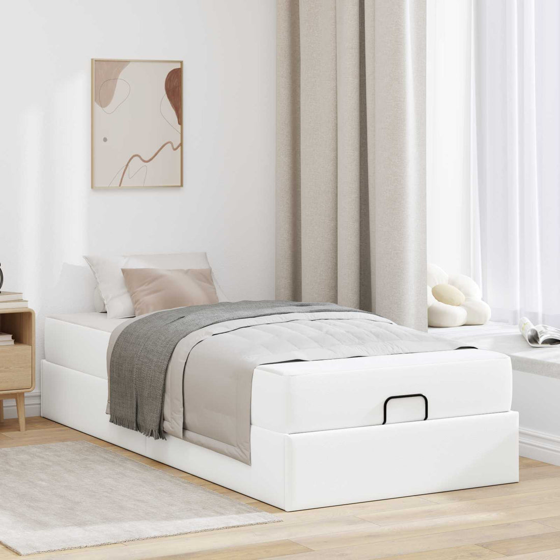 vidaXL Estructura de cama con colchón Otro 2 uds. PVC