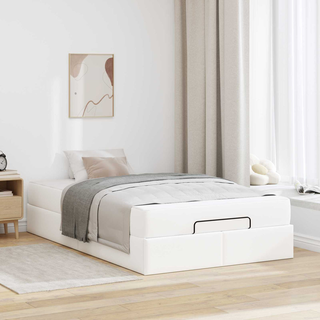 vidaXL Estructura de cama con colchón Otro 2 uds. PVC