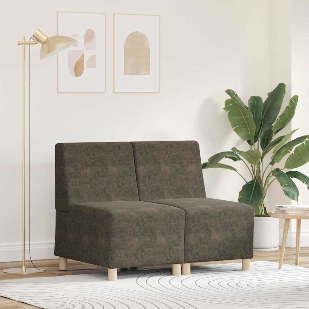 vidaXL Unidad de Sofá Modular sin Brazos 2 uds. Gris oscuro