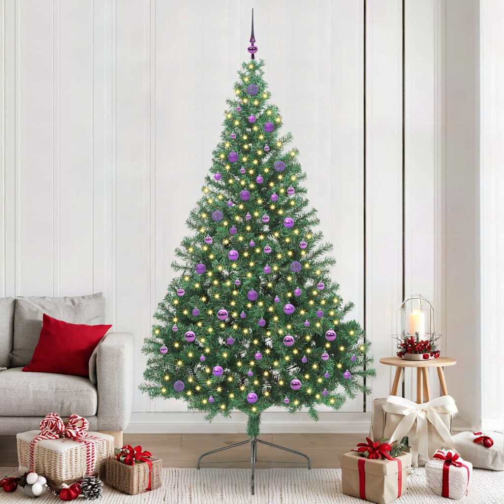 vidaXL Árbol de Navidad Artificial Preiluminado Verde 240 cm PVC