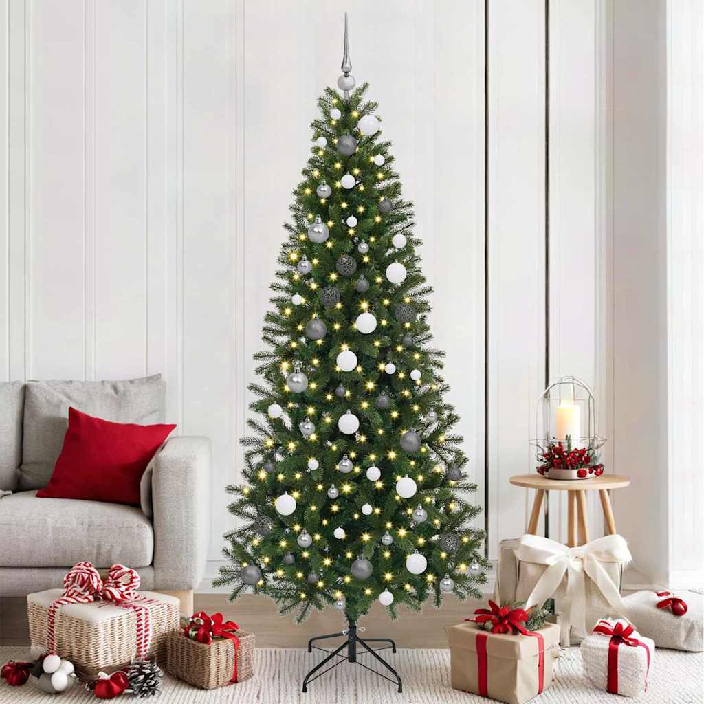 vidaXL Árbol de Navidad artificial Verde 210 cm PE y PVC
