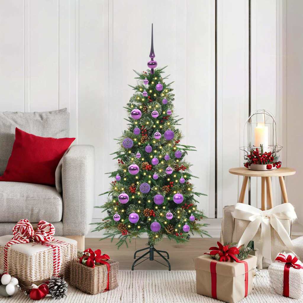 vidaXL Árbol de Navidad artificial con ramas articuladas Verde 120 cm