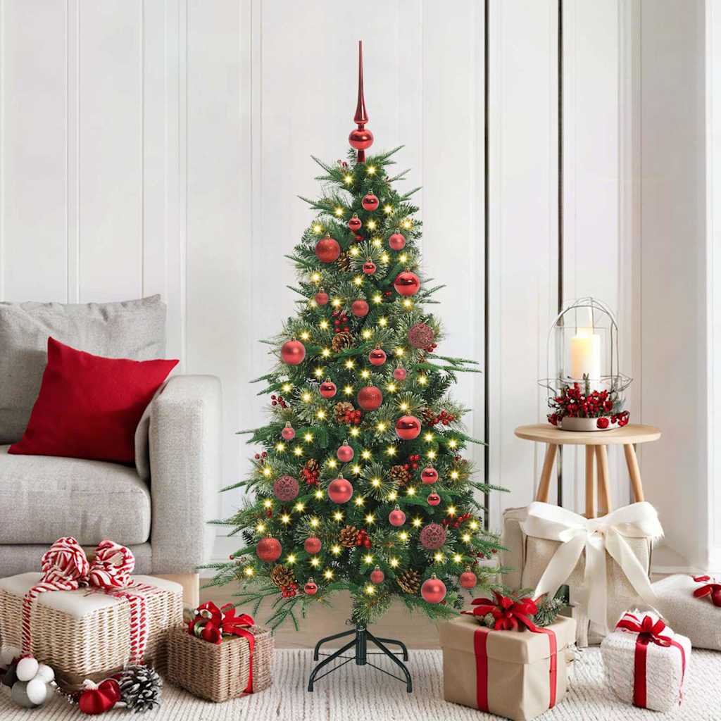 vidaXL Árbol de Navidad artificial con ramas articuladas Verde 150 cm