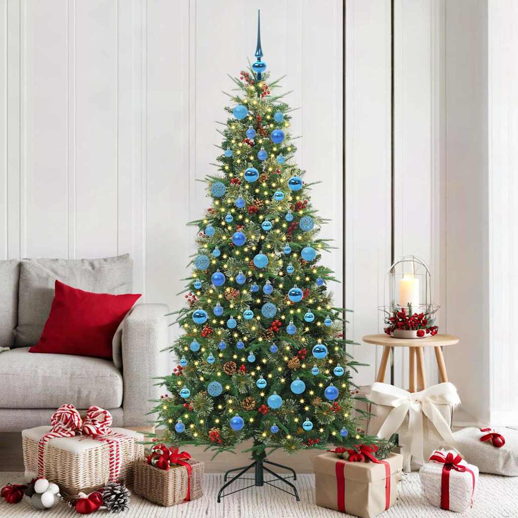 vidaXL Árbol de Navidad artificial con ramas articuladas Verde 180 cm