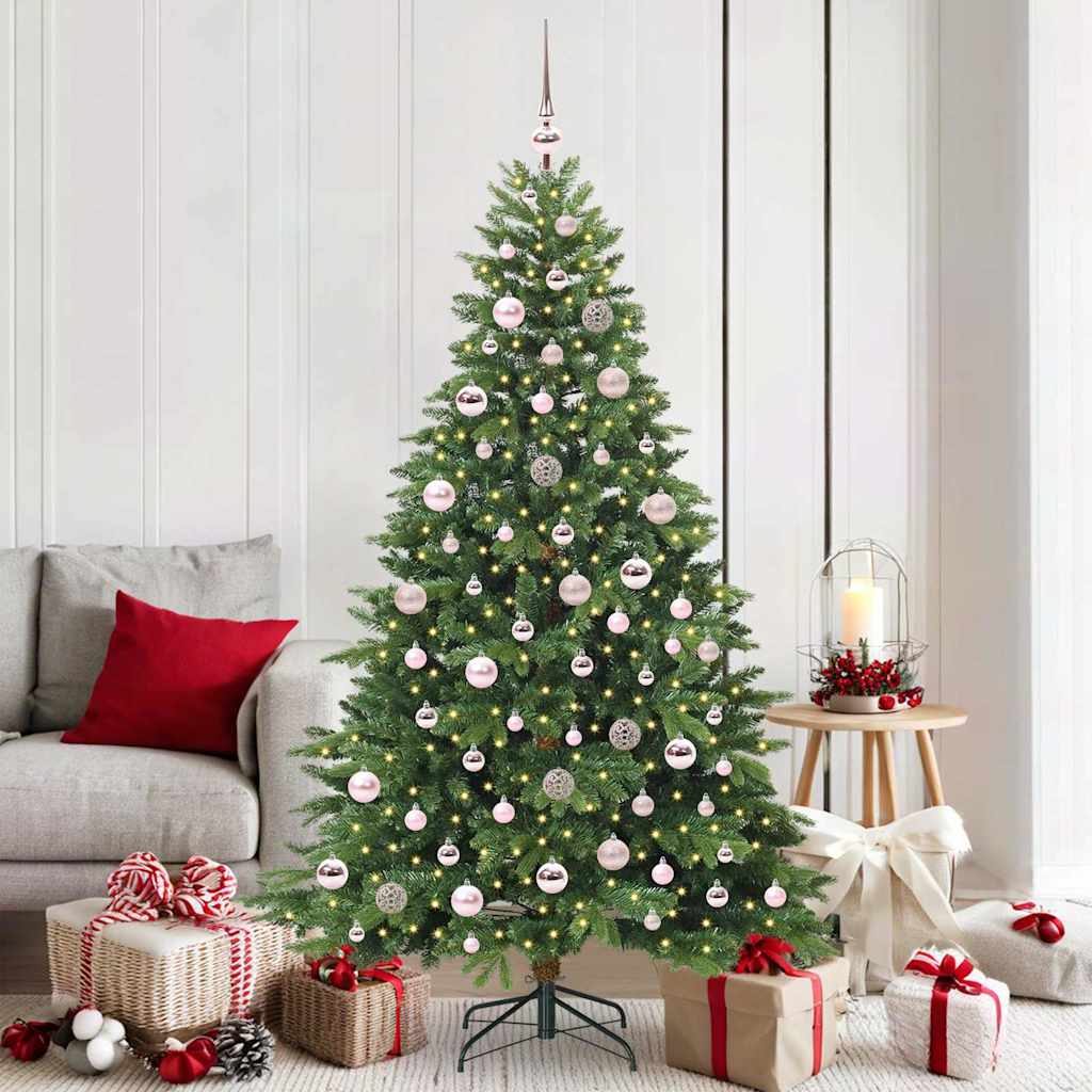 vidaXL Árbol de Navidad artificial con 300 LED Verde 180 cm PE y PVC
