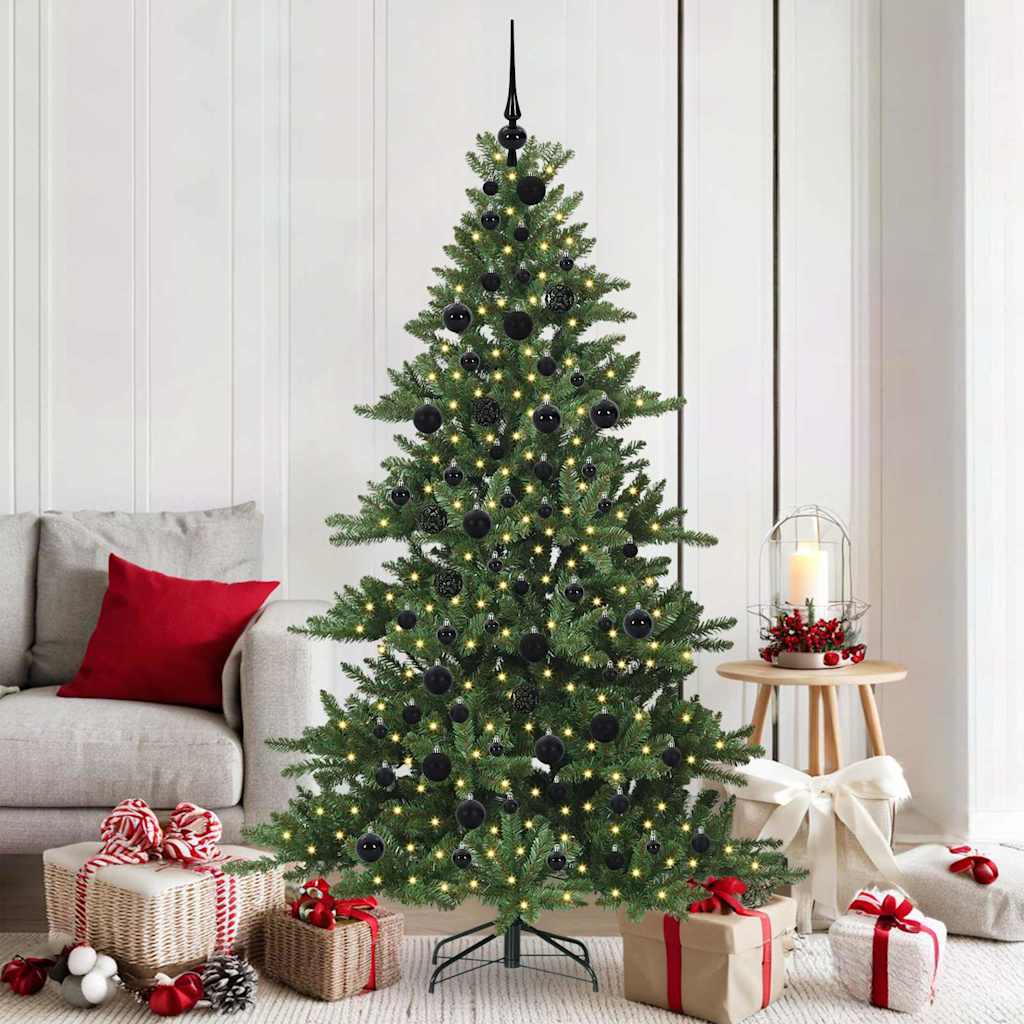 vidaXL Árbol de Navidad artificial con ramas articuladas Verde 180 cm