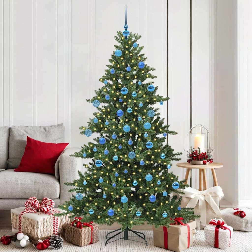 vidaXL Árbol de Navidad artificial con ramas articuladas Verde 180 cm