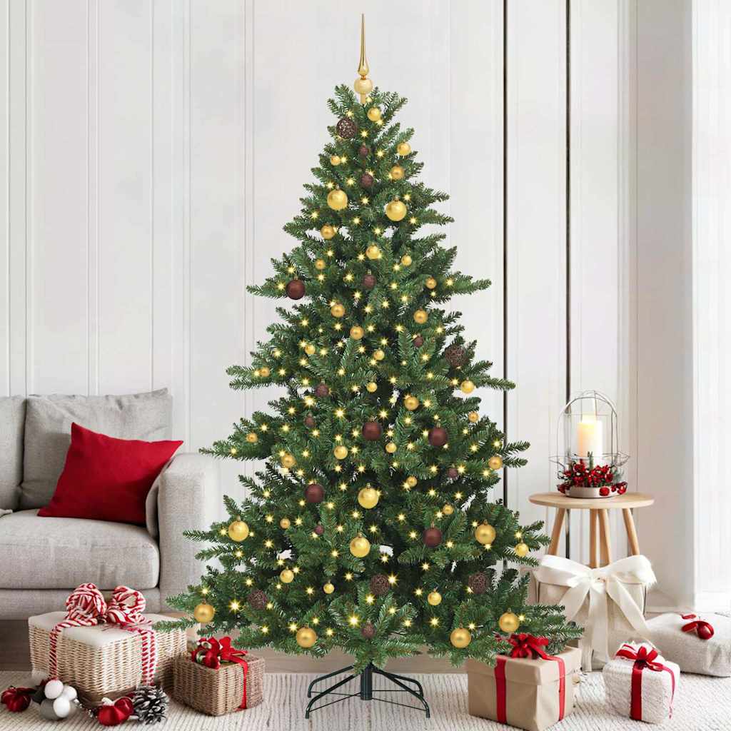 vidaXL Árbol de Navidad artificial con ramas articuladas Verde 210 cm