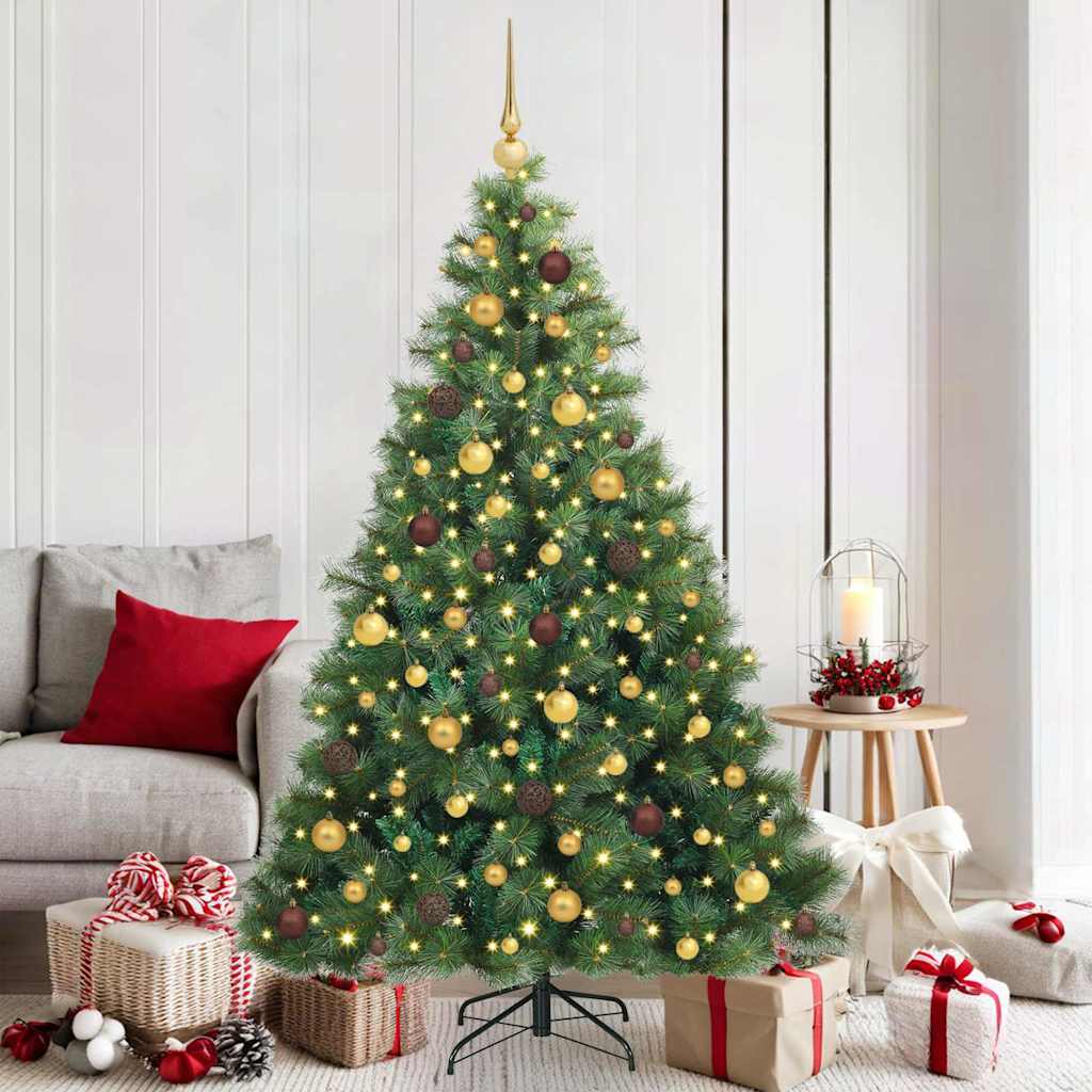 vidaXL Árbol de Navidad artificial con 300 LED Verde 180 cm PE y PVC