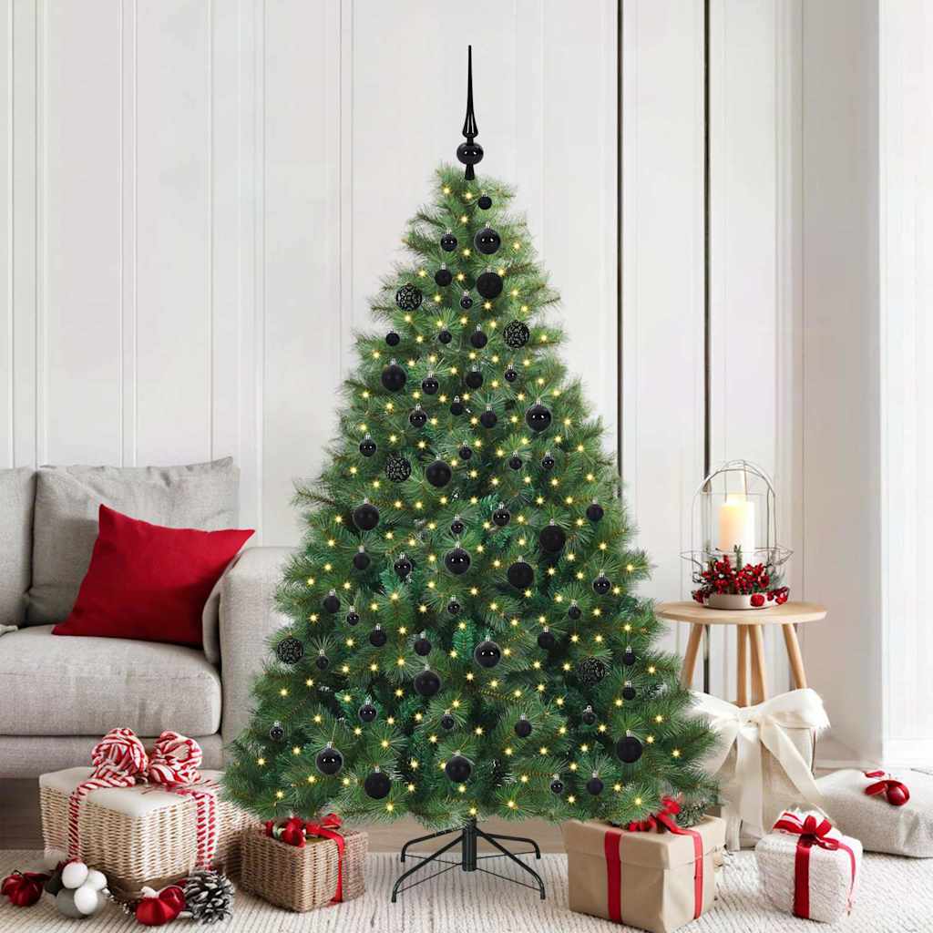 vidaXL Árbol de Navidad artificial con 300 LED Verde 180 cm PE y PVC