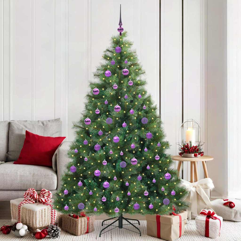 vidaXL Árbol de Navidad artificial con 300 LED Verde 180 cm PE y PVC