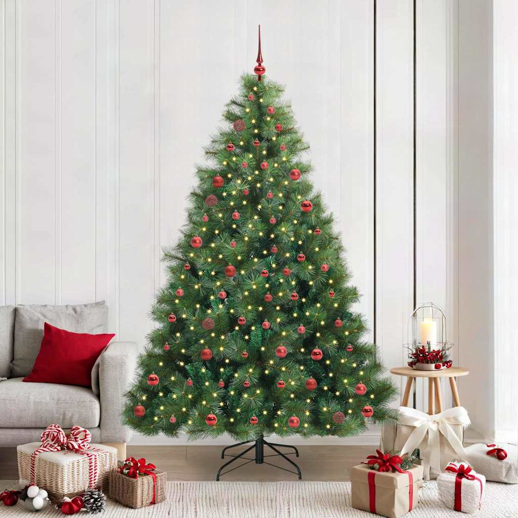 vidaXL Árbol de Navidad artificial con 300 LED Verde 210 cm PE y PVC