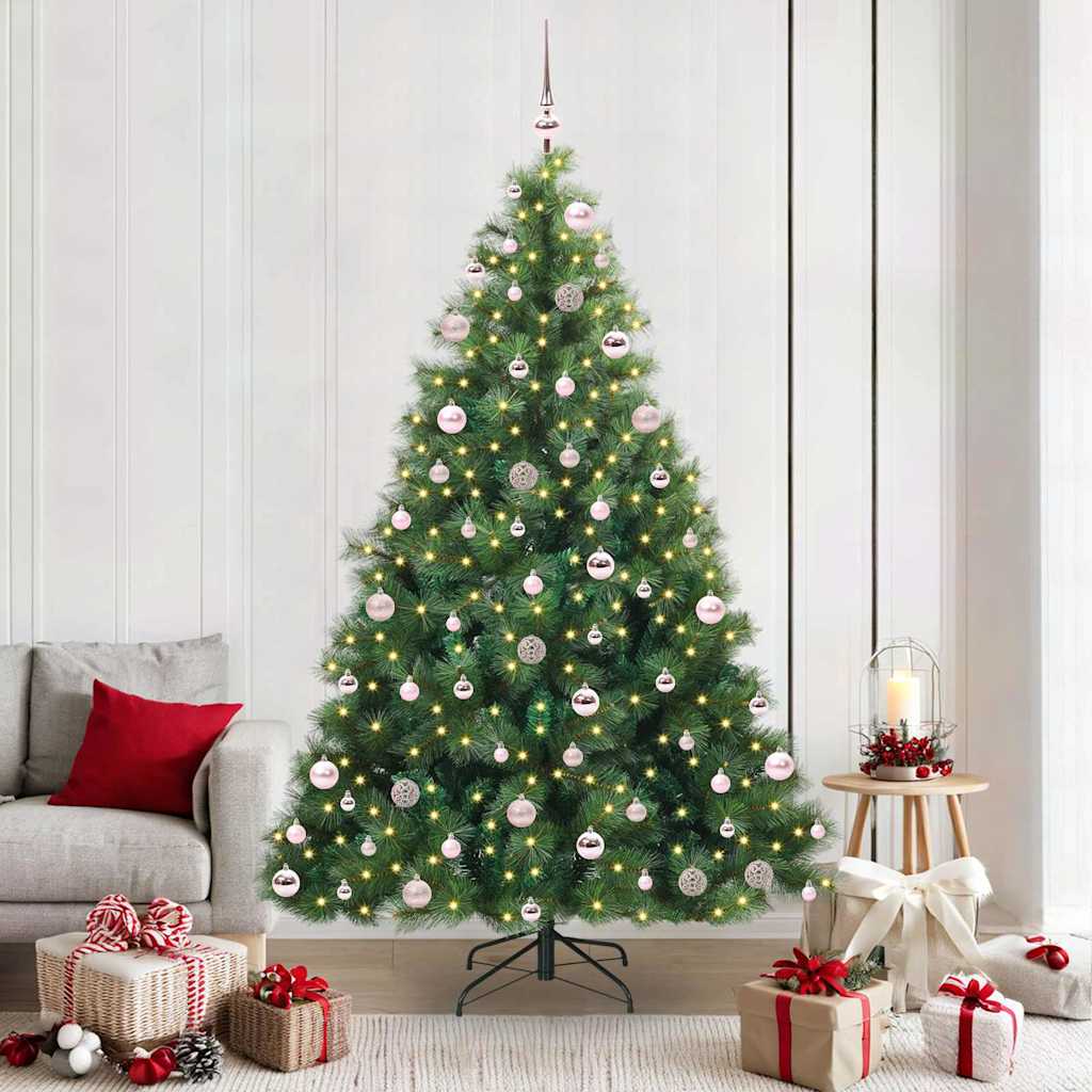 vidaXL Árbol de Navidad artificial con 300 LED Verde 210 cm PE y PVC