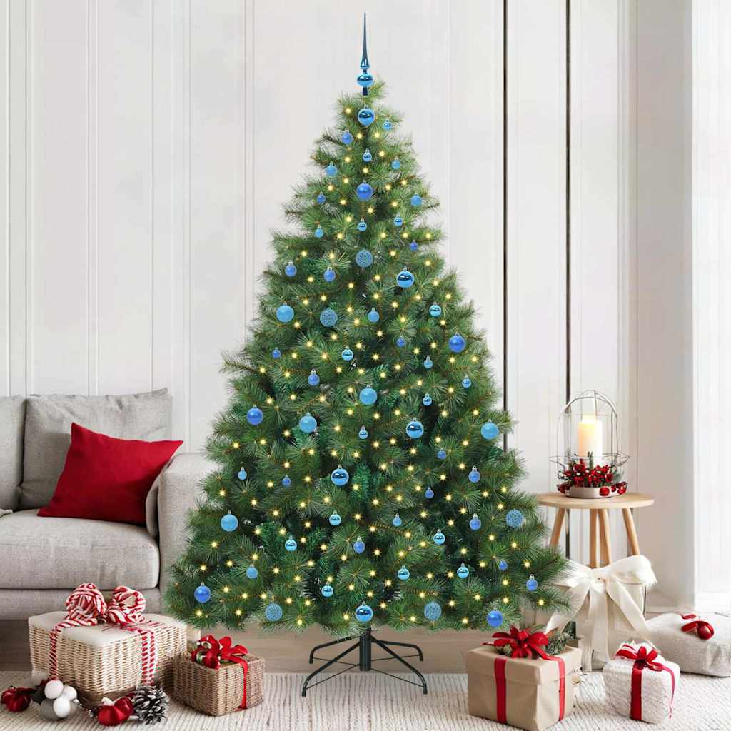 vidaXL Árbol de Navidad artificial con 300 LED Verde 210 cm PE y PVC