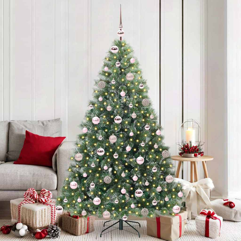 vidaXL Árbol de Navidad artificial con 300 LED Verde 180 cm PE y PVC
