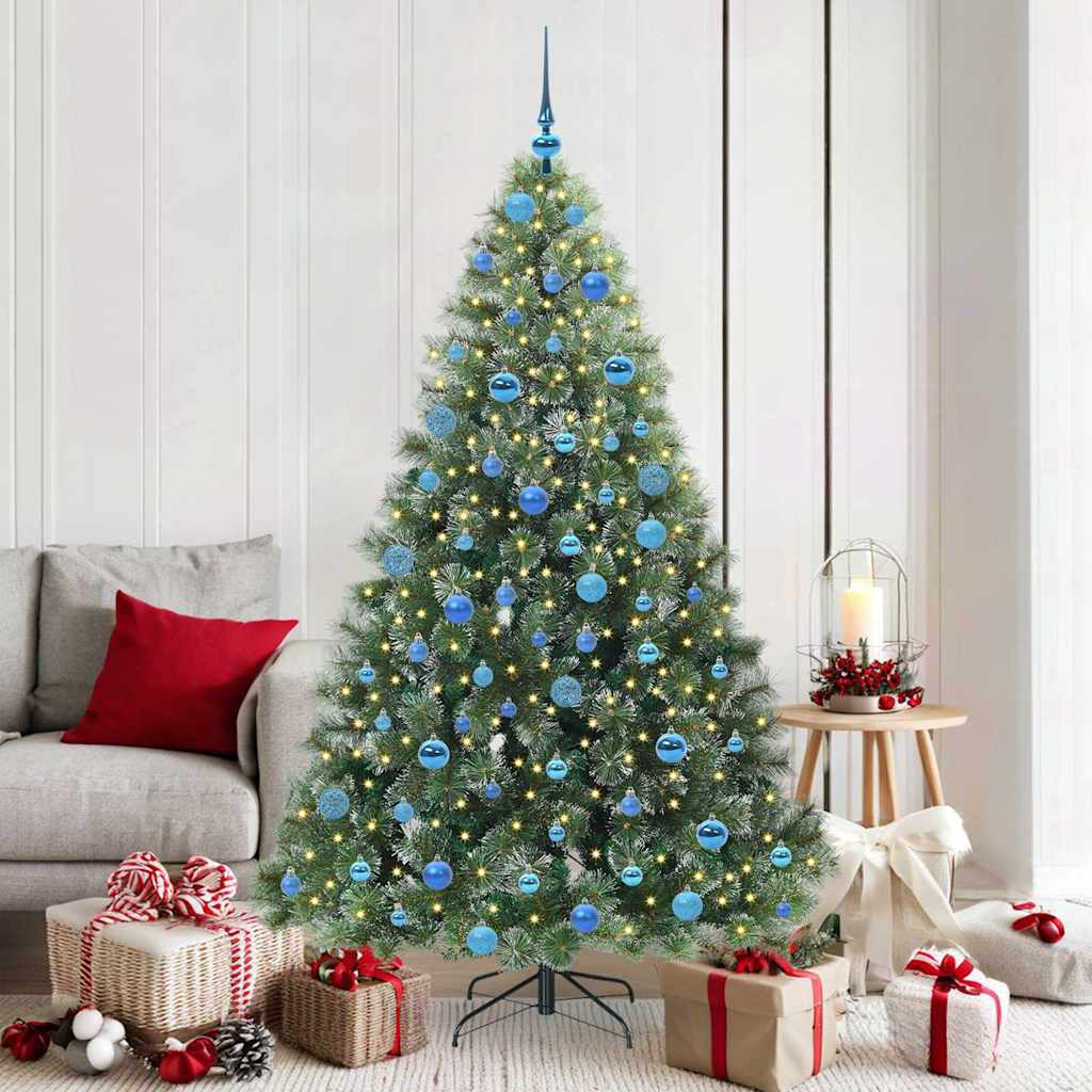 vidaXL Árbol de Navidad artificial con 300 LED Verde 180 cm PE y PVC