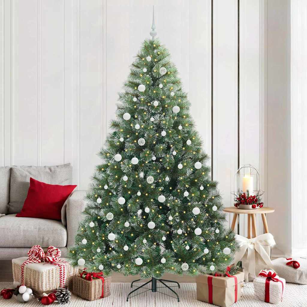 vidaXL Árbol de Navidad artificial con 300 LED Verde 210 cm PE y PVC