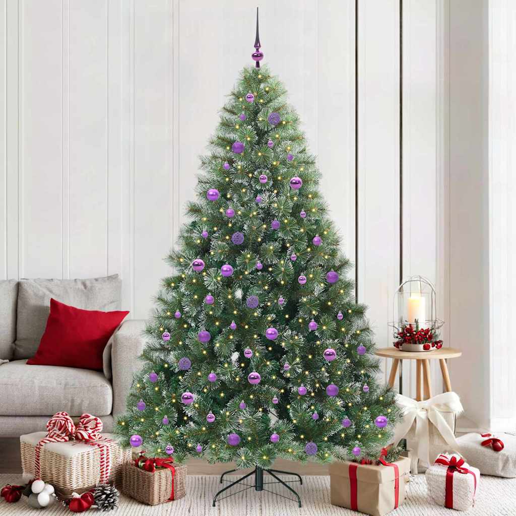 vidaXL Árbol de Navidad artificial con 300 LED Verde 210 cm PE y PVC