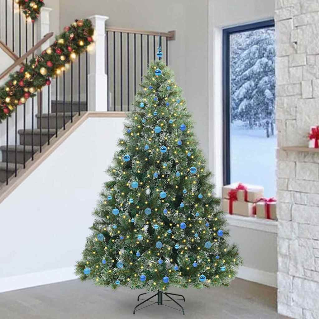 vidaXL Árbol de Navidad artificial con 300 LED Verde 240 cm PE y PVC