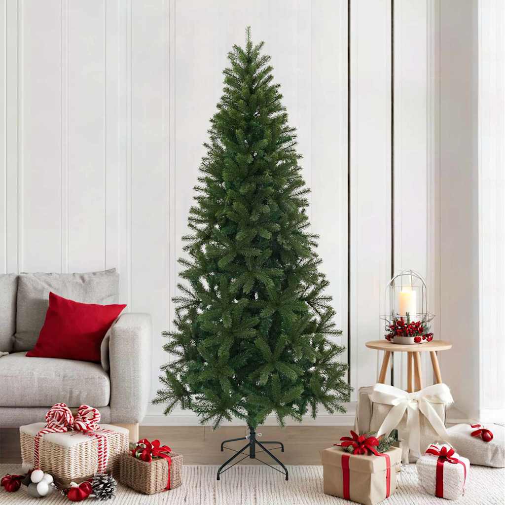 vidaXL Árbol de Navidad artificial 210 cm PVC, PE y acero Verde