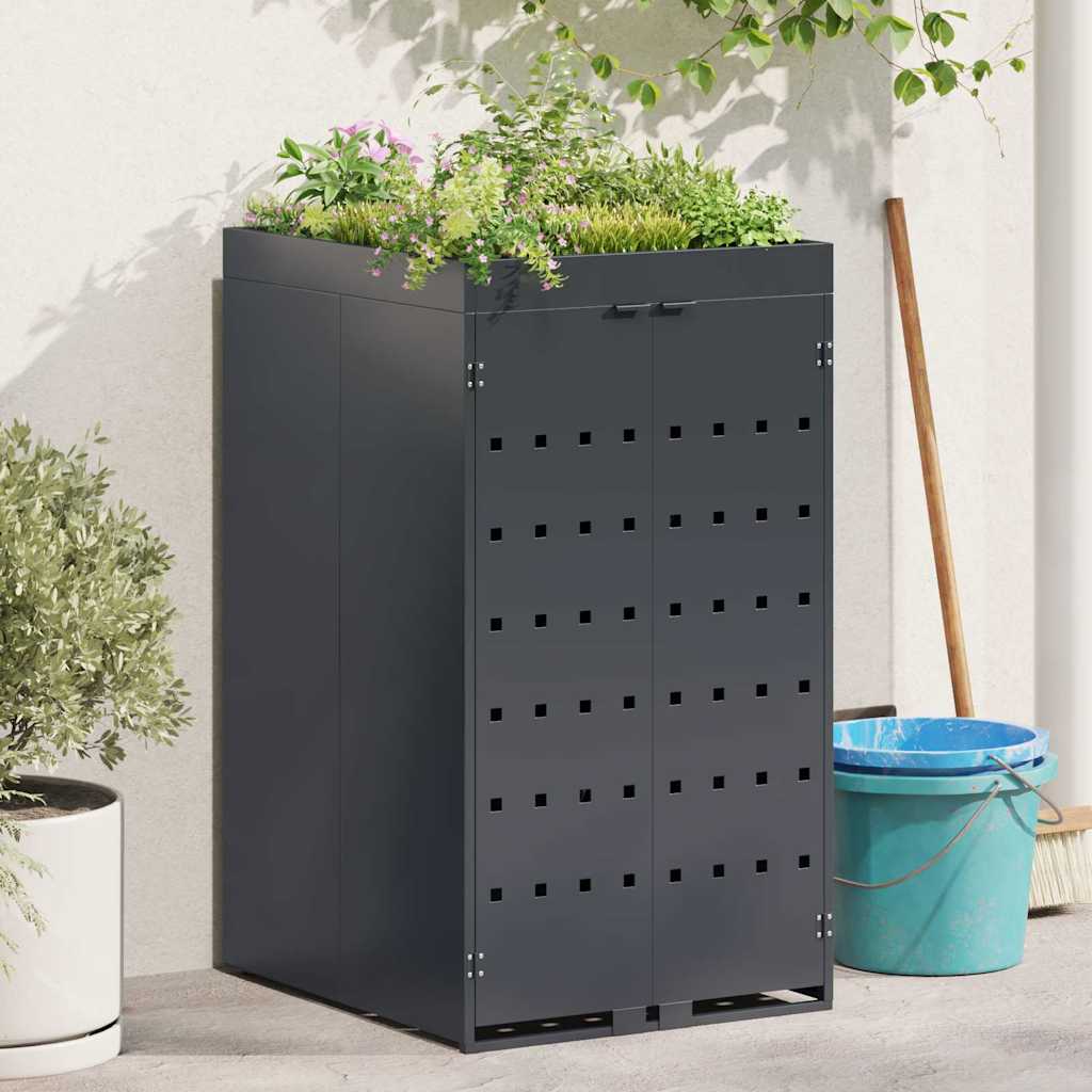 vidaXL Almacenamiento para Contenedor Rueda con Techo para Plantas para Contenedor de 240L