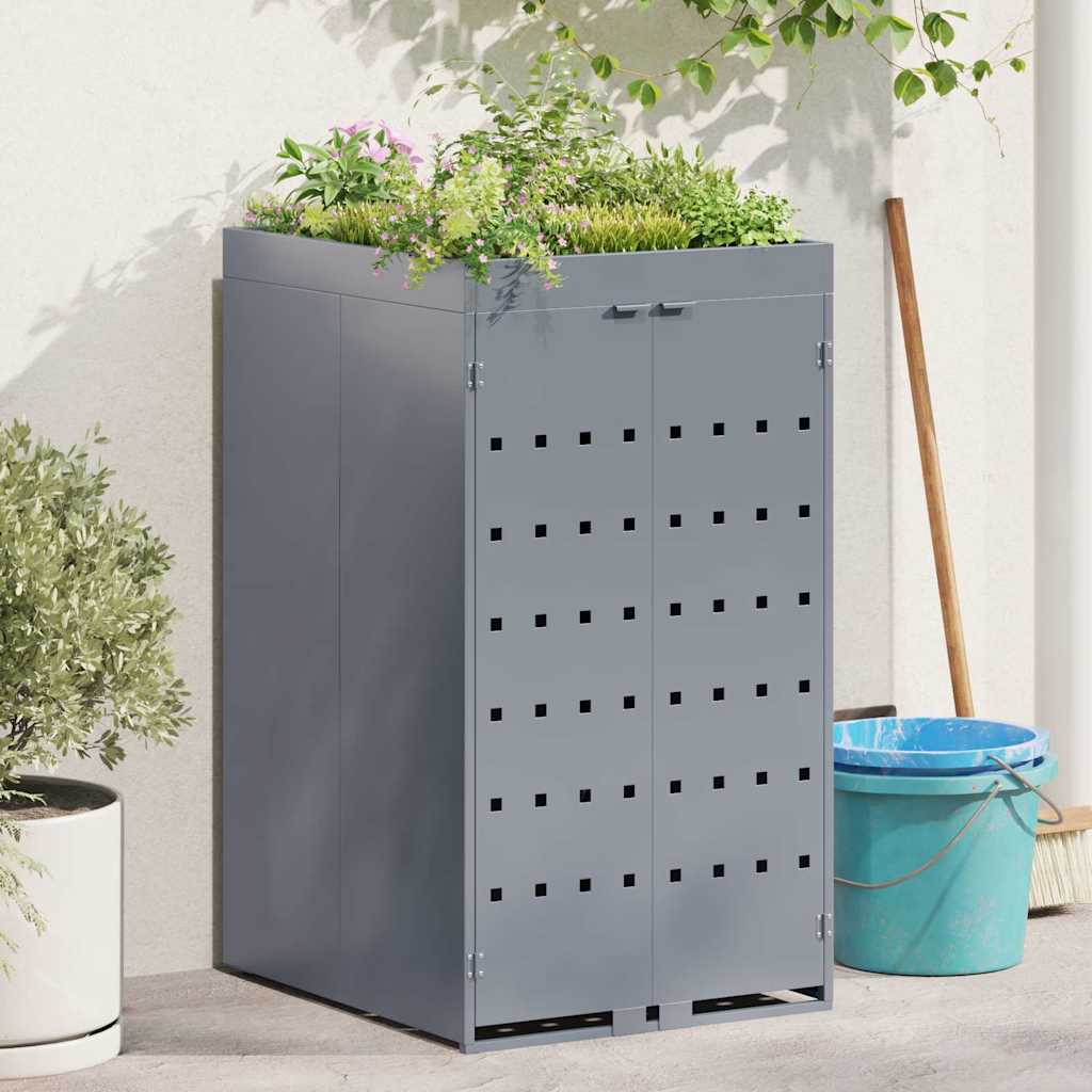 vidaXL Almacenamiento para Contenedor Rueda con Techo para Plantas para Contenedor de 240L