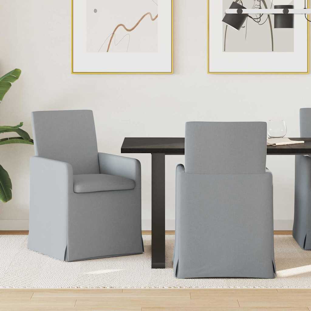 vidaXL Sillas de comedor 2 uds. tela Gris claro 57 x 67 x 95 cm