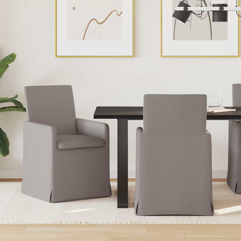 vidaXL Sillas de comedor 2 uds. tela Taupé 57 x 67 x 95 cm