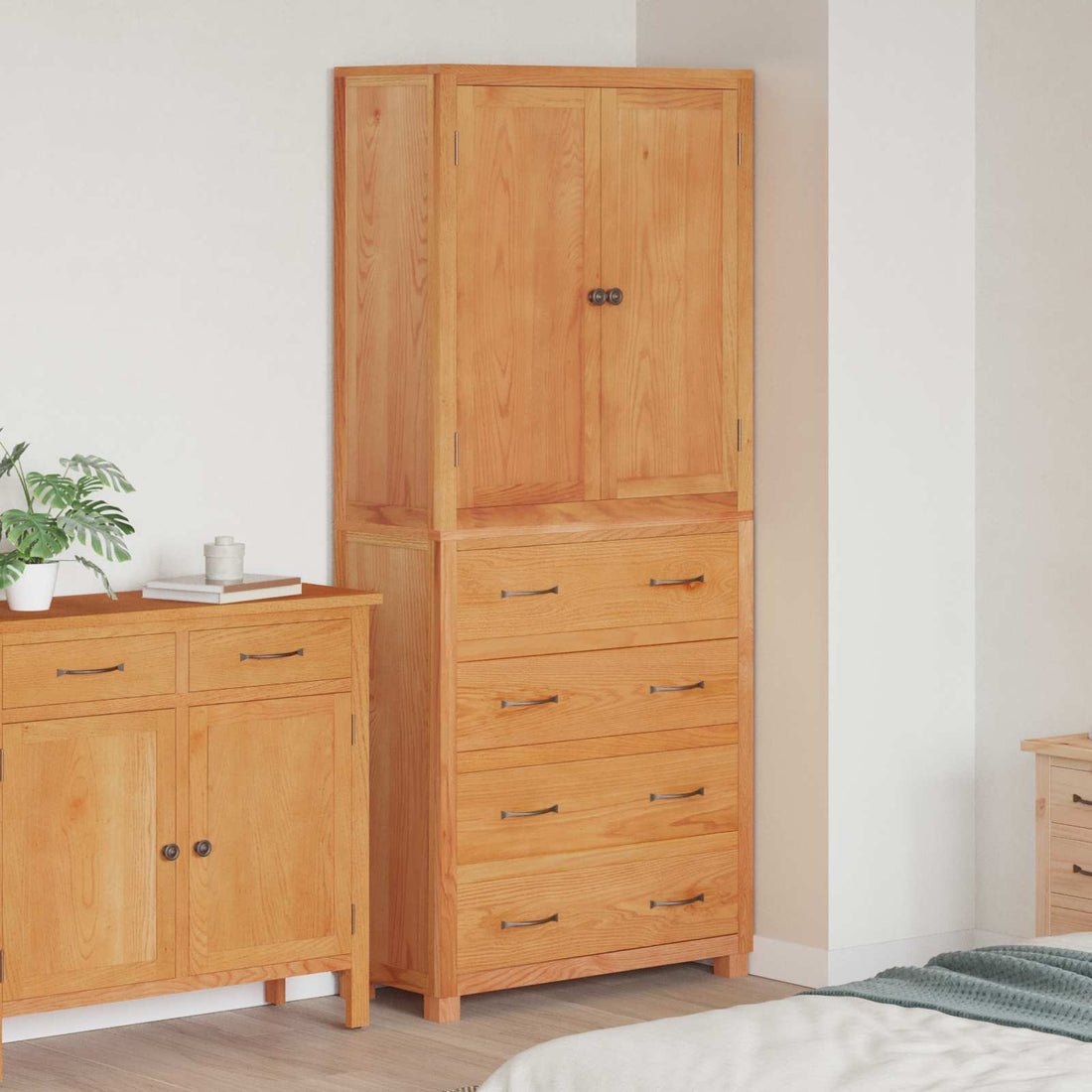 vidaXL Conjunto de Muebles de Almacenaje con cajón 2 uds. Natural