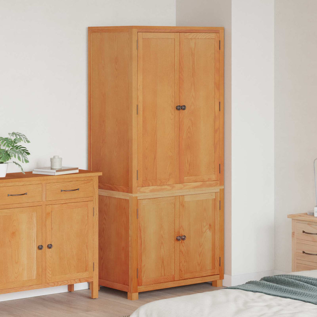 vidaXL Conjunto de Muebles de Almacenaje con puerta 2 uds. Marrón