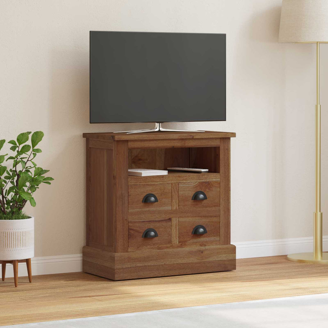 vidaXL Armario de almacenamiento con cajón Natural 60 x 30 x 60 cm