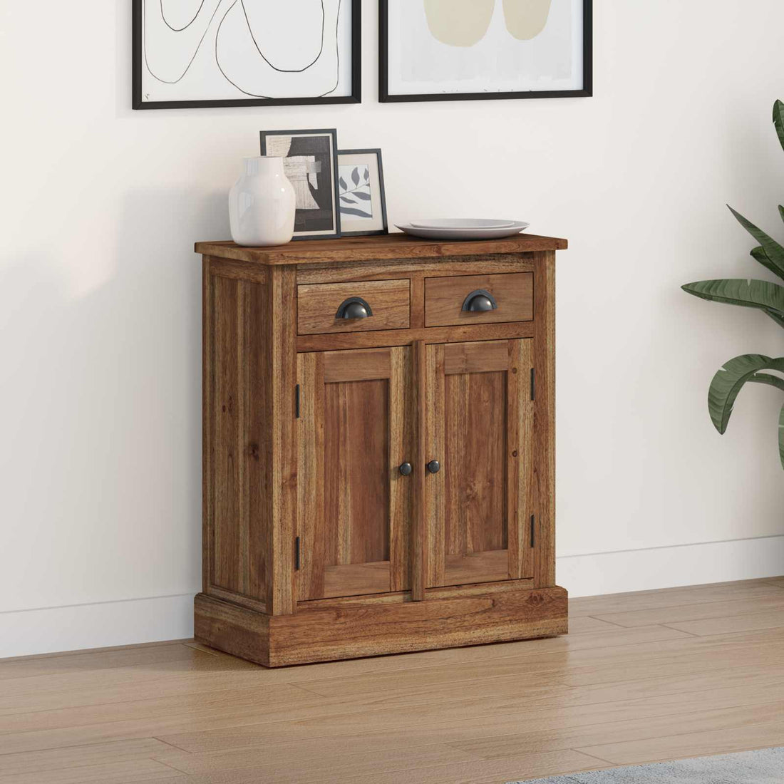 vidaXL Armario de almacenamiento con cajón Natural 65 x 30 x 75 cm