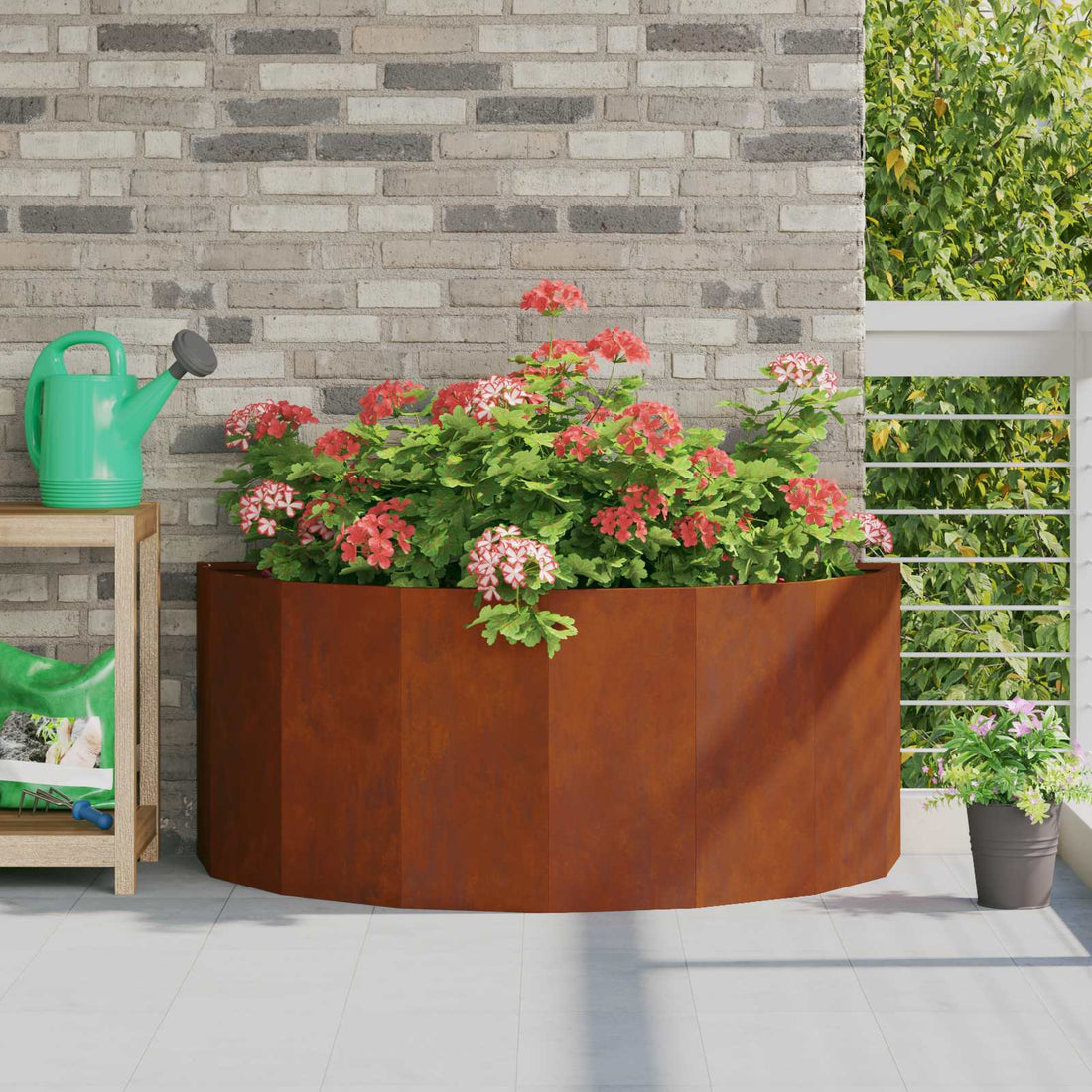 vidaXL Jardinera Oxidado 120 x 60 x 50 cm Acero autopatinable