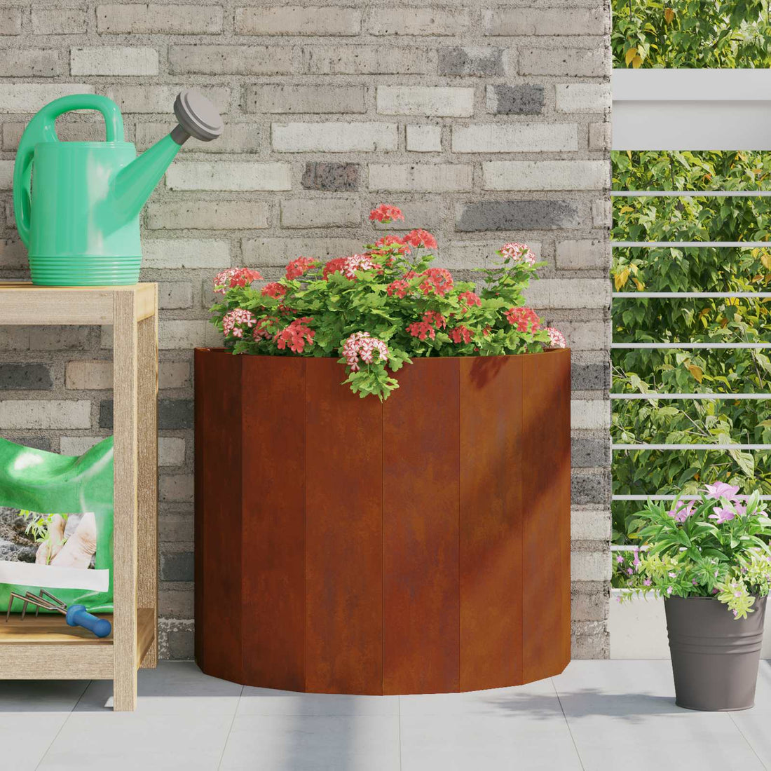 vidaXL Jardinera Oxidado 60 x 30 x 50 cm Acero autopatinable