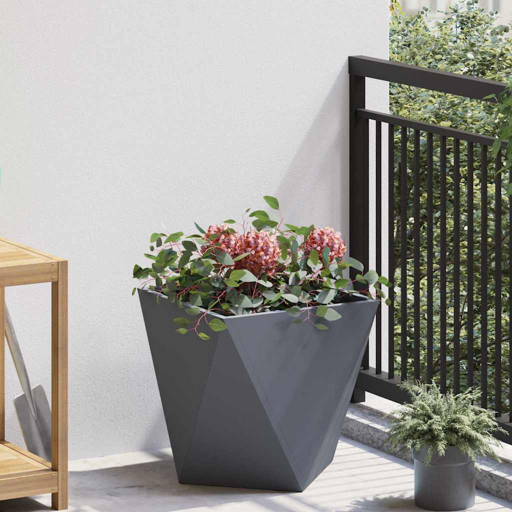 vidaXL Jardinera Antracita 40 x 40 x 40 cm Acero