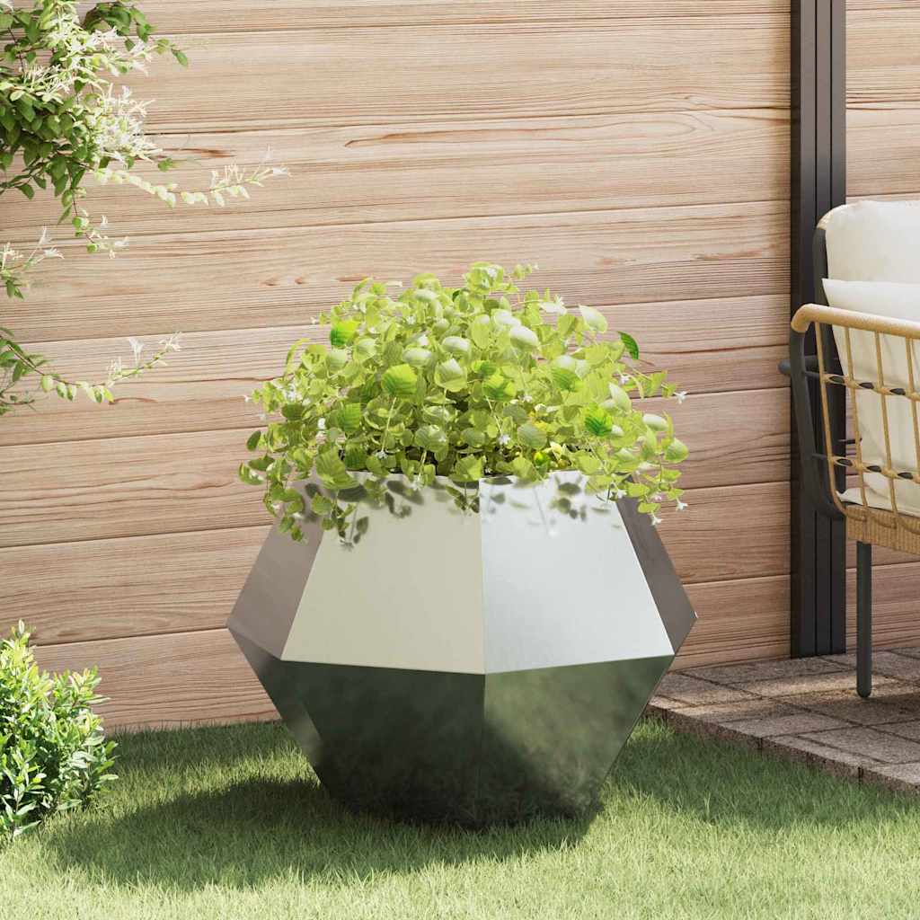 vidaXL Jardinera Plateado 75 x 75 x 60 cm Acero Galvanizado