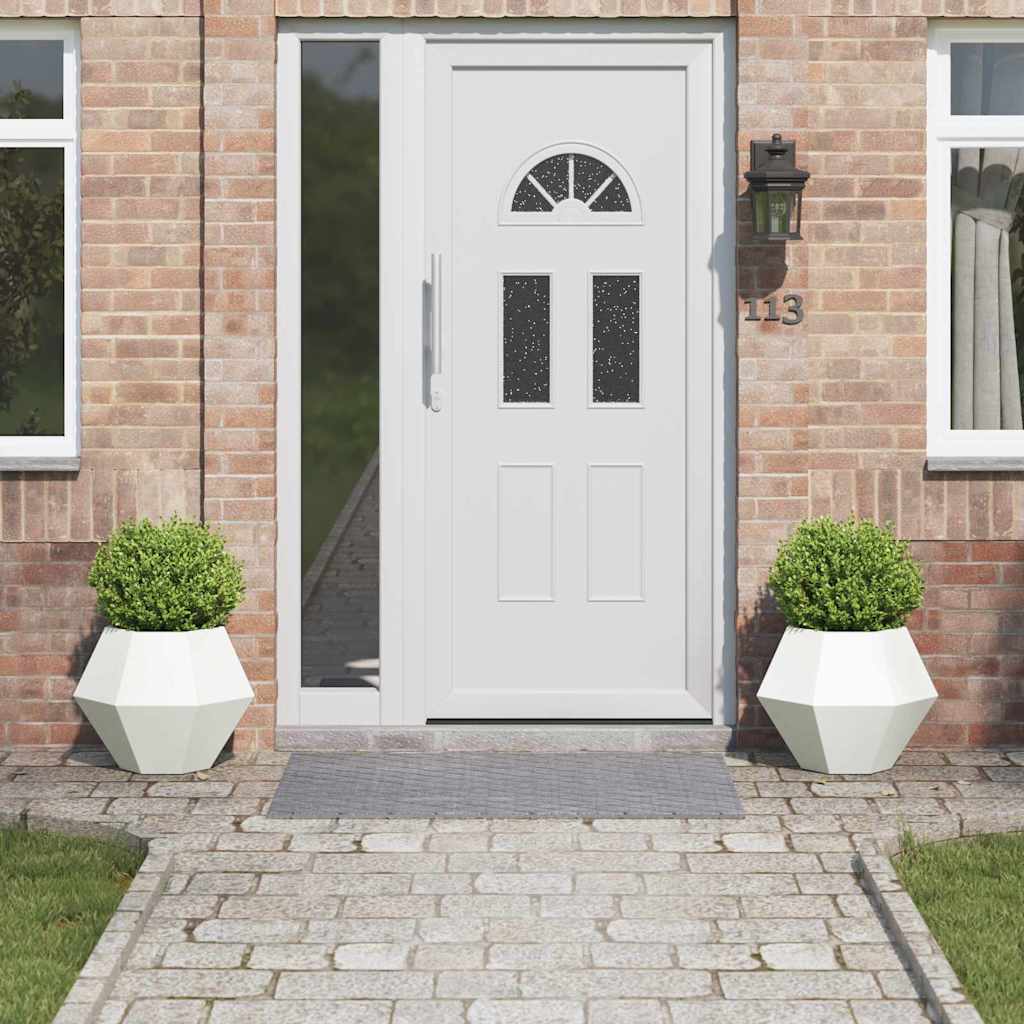 vidaXL Jardinera 2 uds. Blanco 50 x 50 x 40 cm Acero