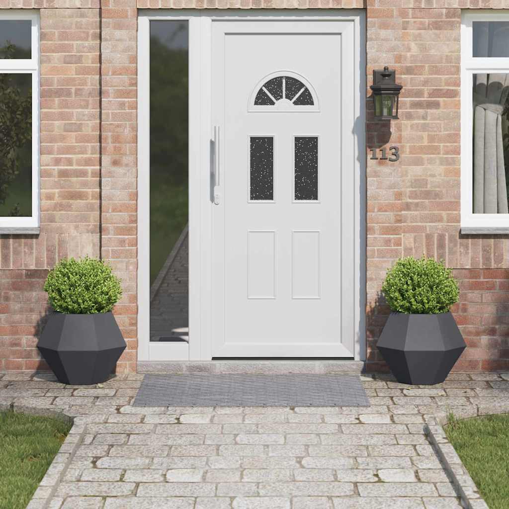 vidaXL Jardinera 2 uds. Gris antracita 50 x 50 x 40 cm Acero
