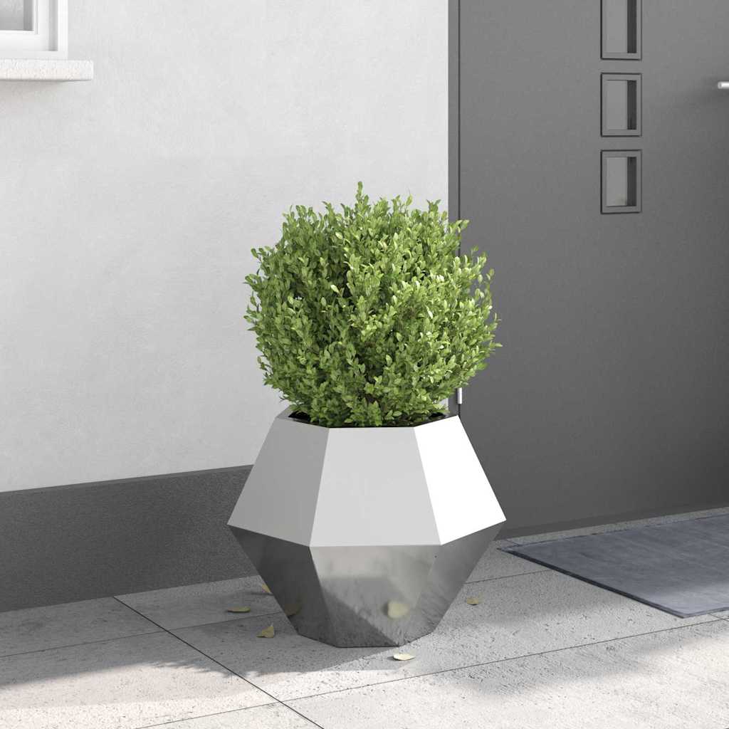vidaXL Jardinera Plateado 50 x 50 x 40 cm Acero Galvanizado