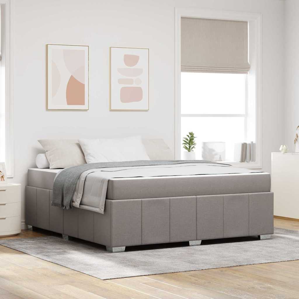 vidaXL Estructura de cama Taupé 180 x 200 cm tela
