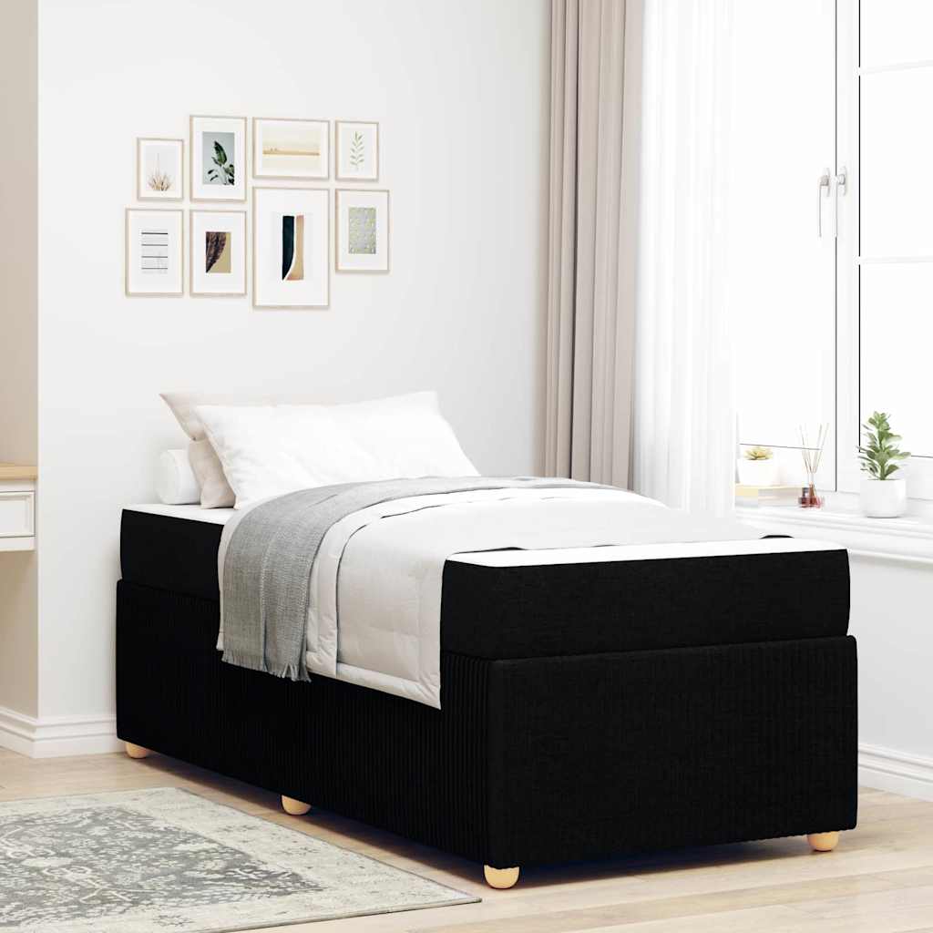 vidaXL Estructura de cama Negro 90 x 190 cm tela