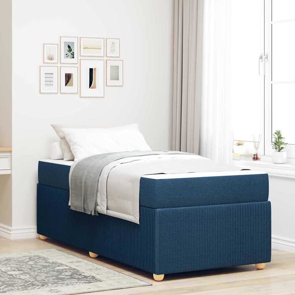 vidaXL Estructura de cama Azul 90 x 190 cm tela