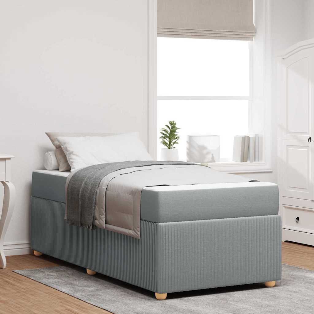 vidaXL Estructura de cama Gris Claro 100 x 200 cm tela