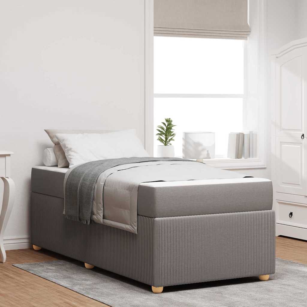 vidaXL Estructura de cama Taupé 100 x 200 cm tela