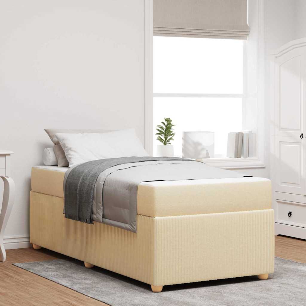 vidaXL Estructura de cama Crema 100 x 200 cm tela