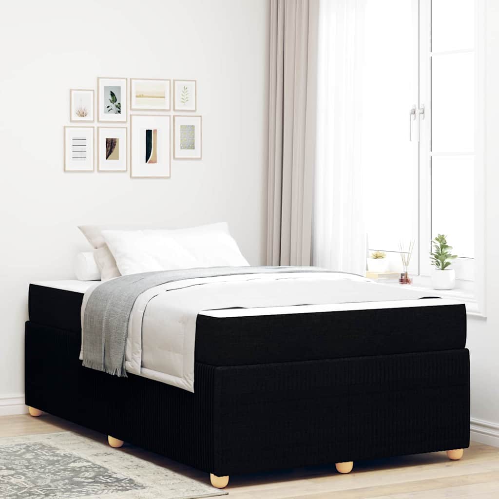 vidaXL Estructura de cama Negro 120 x 190 cm tela