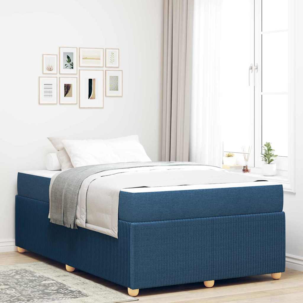 vidaXL Estructura de cama Azul 120 x 190 cm tela