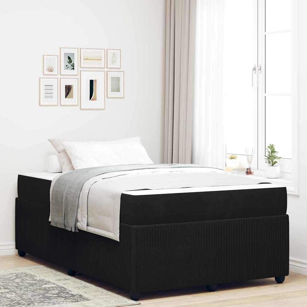 vidaXL Estructura de cama Negro 120 x 190 cm tela