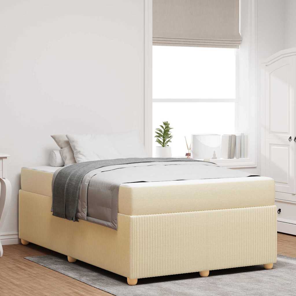 vidaXL Estructura de cama Crema 120 x 200 cm tela