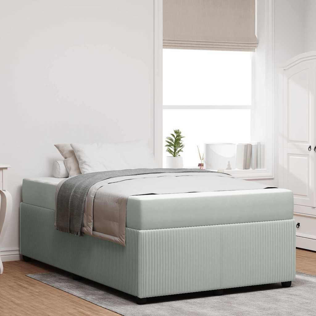 vidaXL Estructura de cama Gris Claro 120 x 200 cm tela